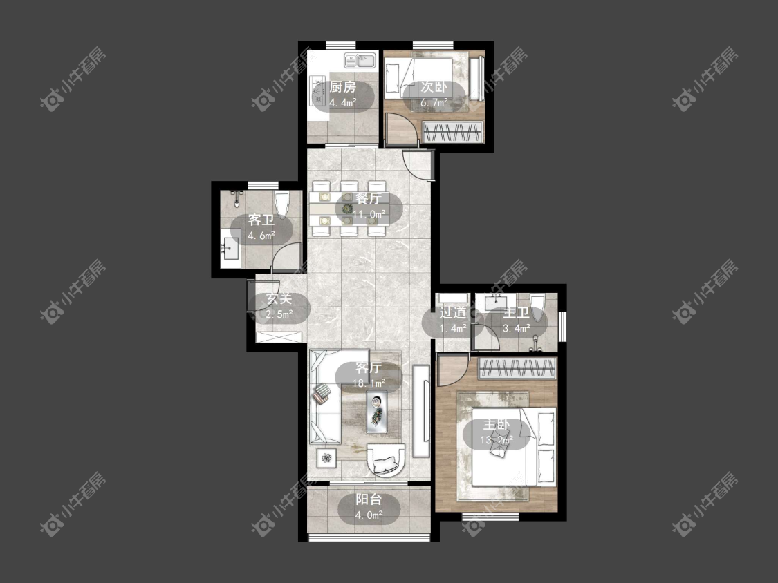镇江缇香花园二期在售二手房源户型图_小牛看房