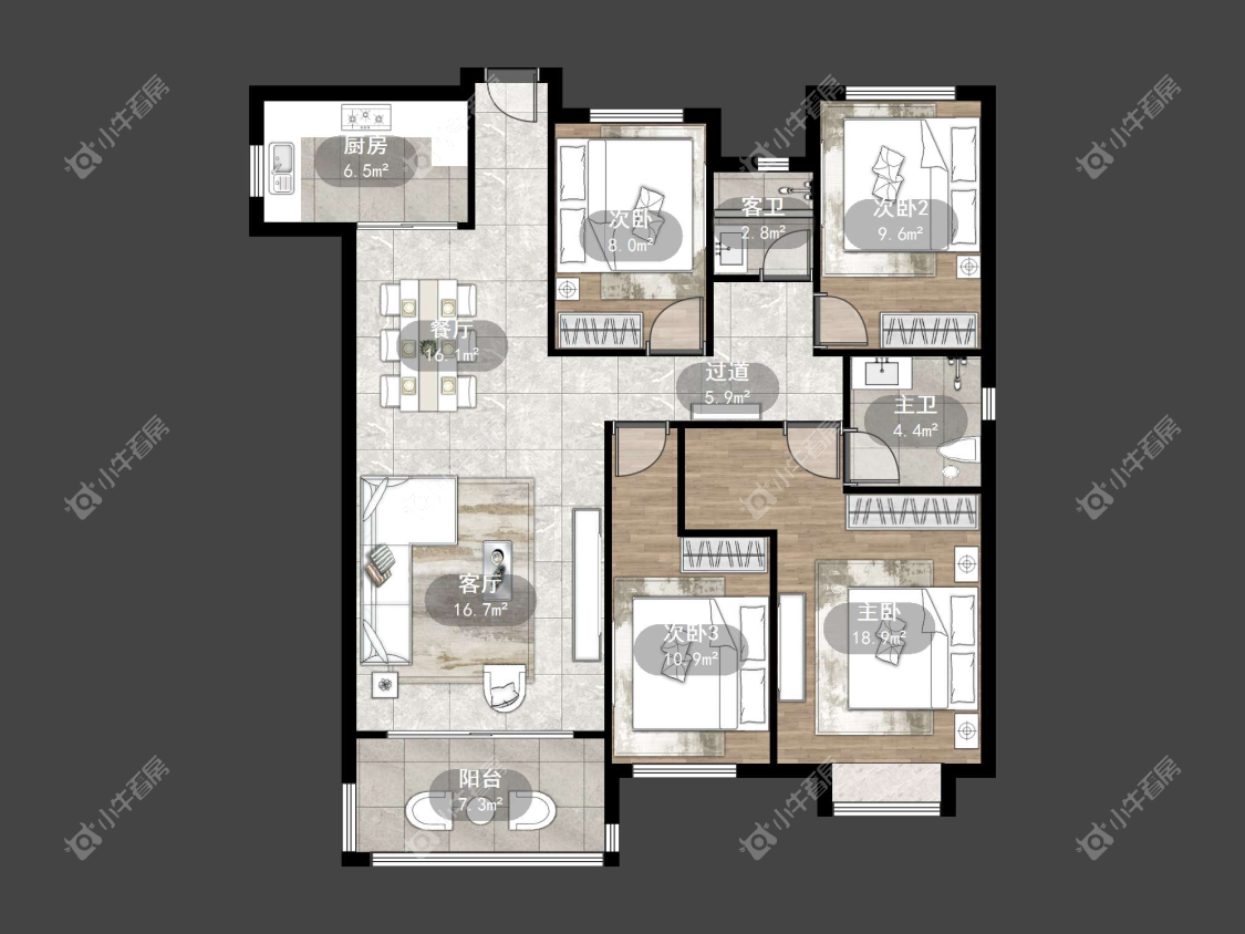 镇江恒大名都二三期在售二手房源户型图_小牛看房