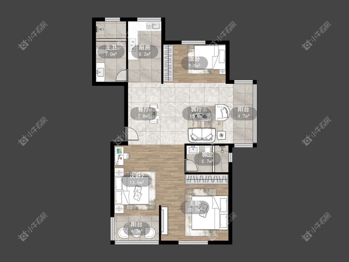 镇江丽都国际在售二手房源户型图_小牛看房