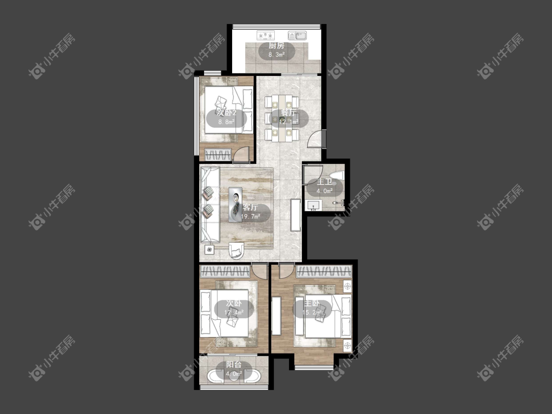 镇江凤翔花园在售二手房源户型图_小牛看房