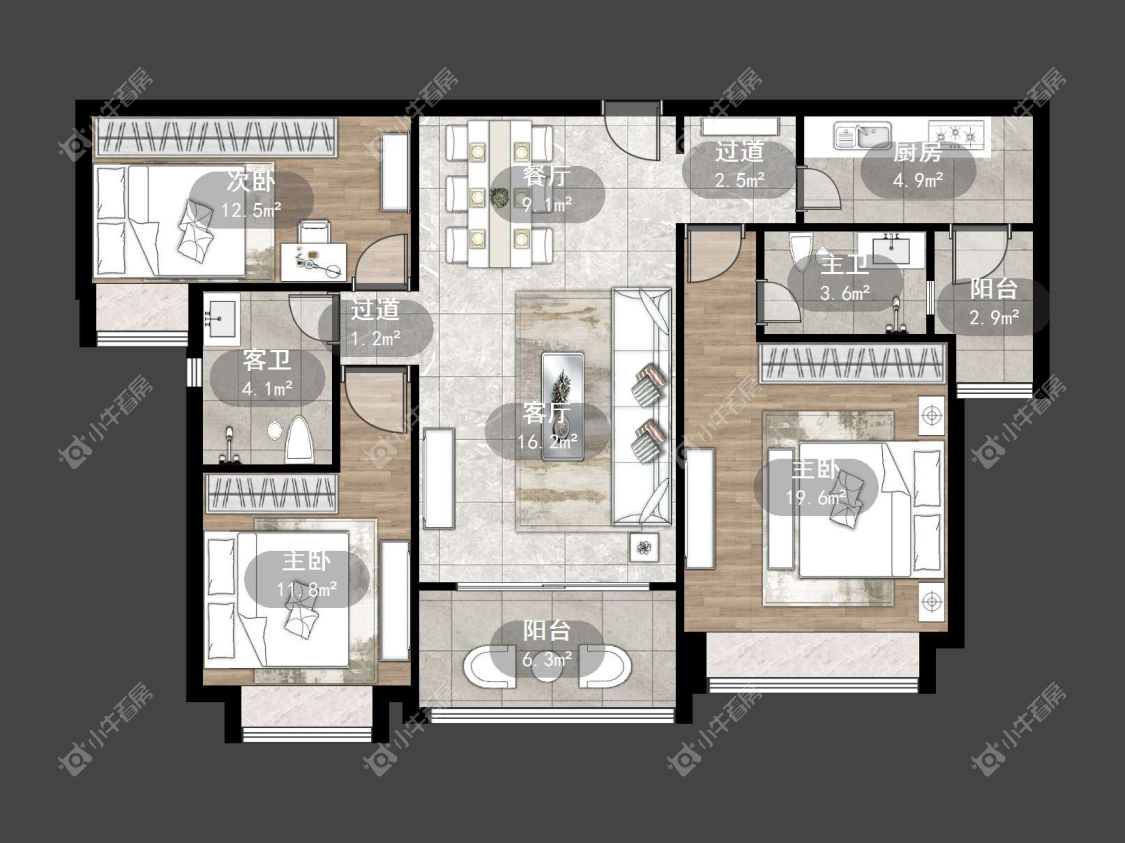 镇江恒大名都一期在售二手房源户型图_小牛看房