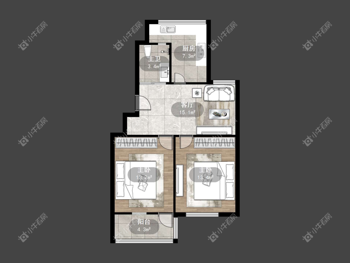 镇江华南新村在售二手房源户型图_小牛看房