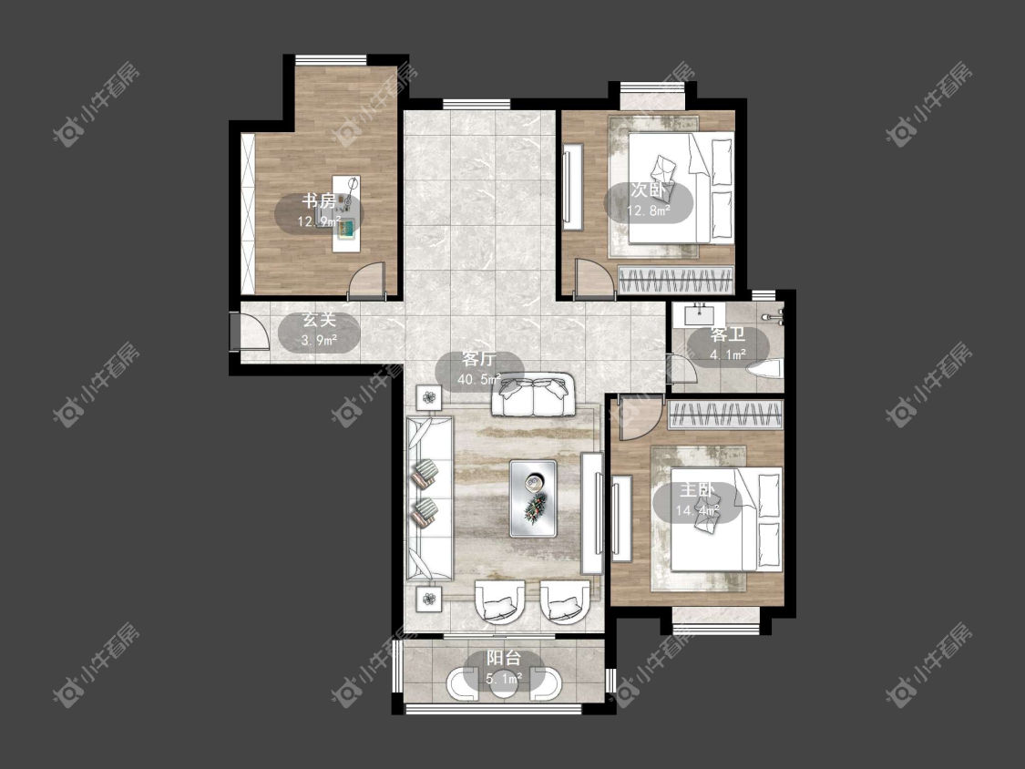 镇江汇金天地在售二手房源户型图_小牛看房