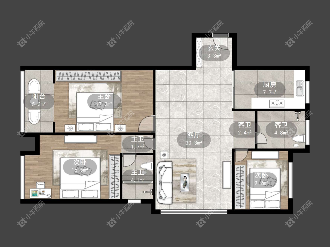 镇江翡翠林天峰（天福花园）在售二手房源户型图_小牛看房