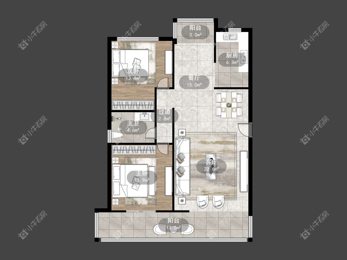 镇江金色家园在售二手房源户型图_小牛看房