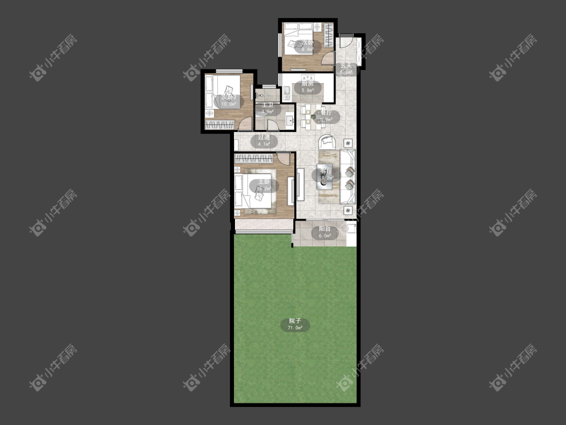 镇江万善上院在售二手房源户型图_小牛看房