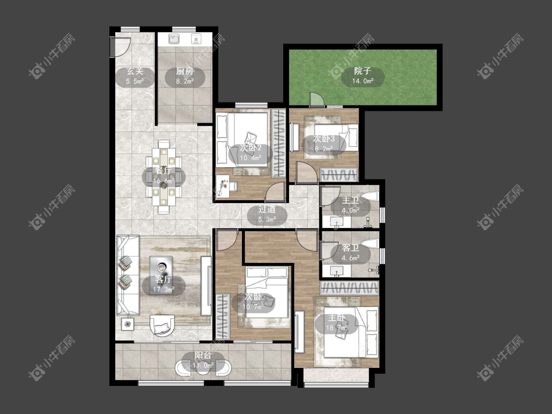 镇江万善上院在售二手房源户型图_小牛看房