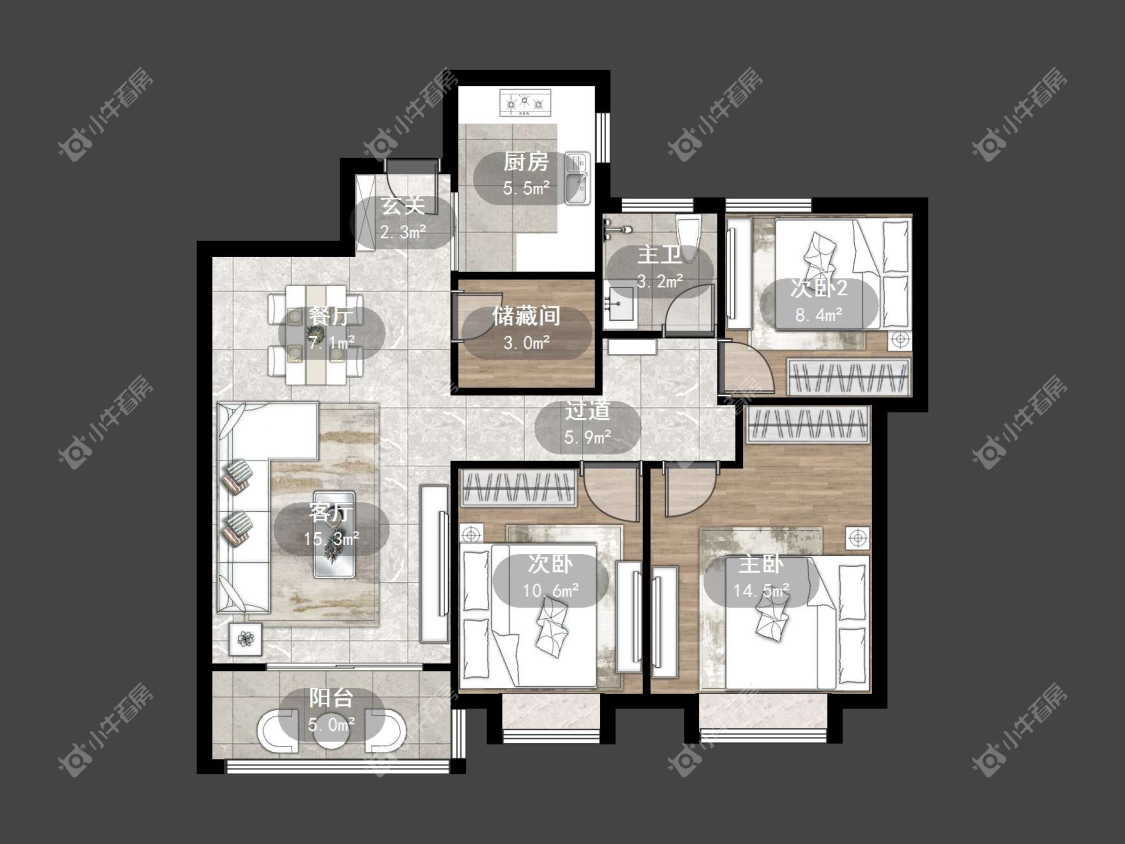 镇江大亚第一城在售二手房源户型图_小牛看房