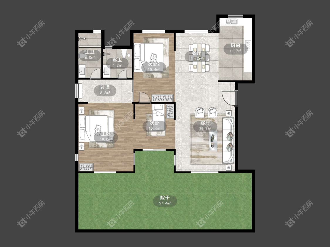 镇江天波城在售二手房源户型图_小牛看房