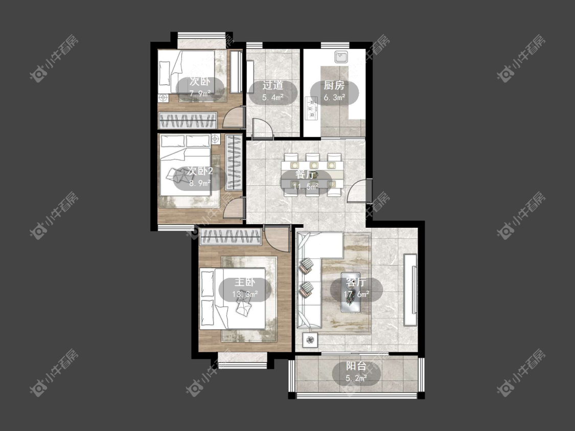 镇江惠泽苑在售二手房源户型图_小牛看房