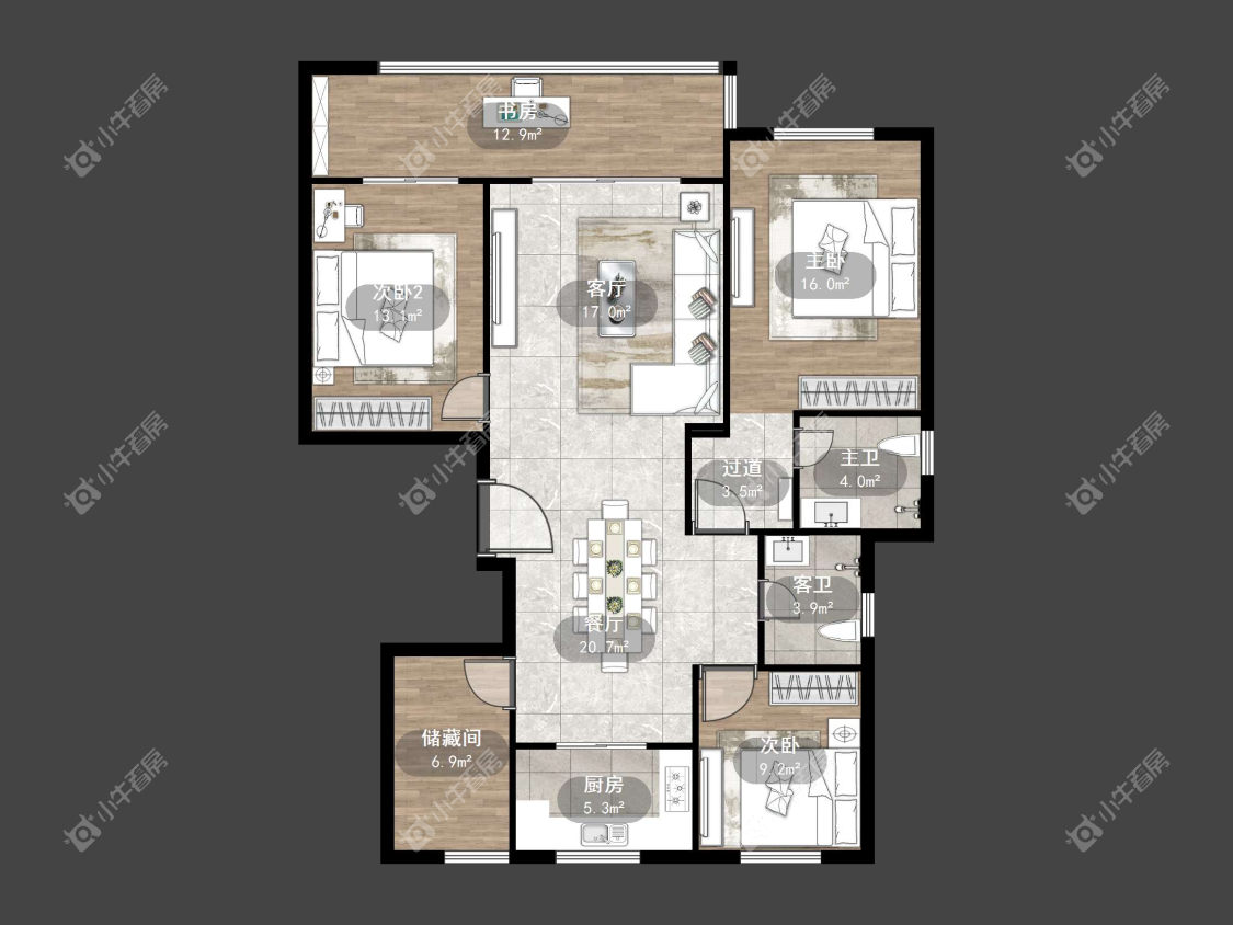 镇江天怡文华里在售二手房源户型图_小牛看房