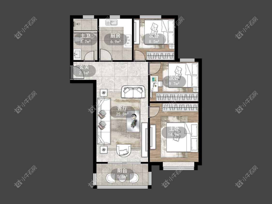 镇江嘉荟新城在售二手房源户型图_小牛看房