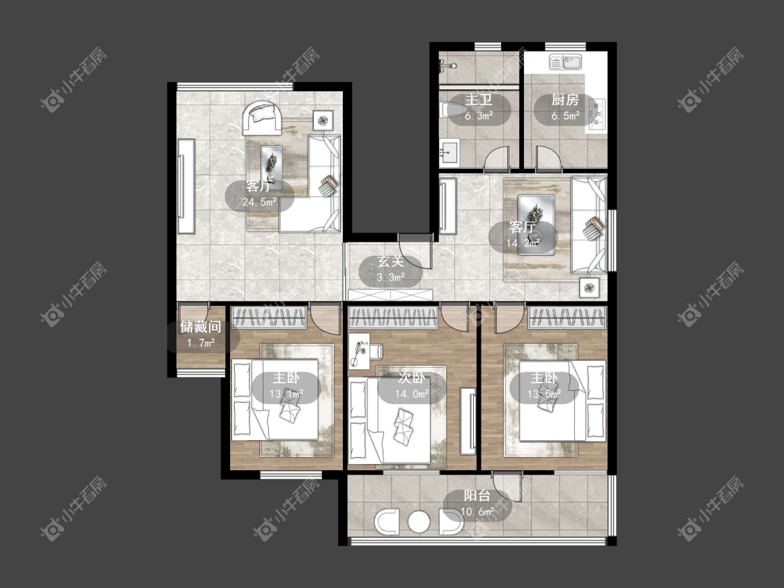 镇江建委宿舍水关路南在售二手房源户型图_小牛看房