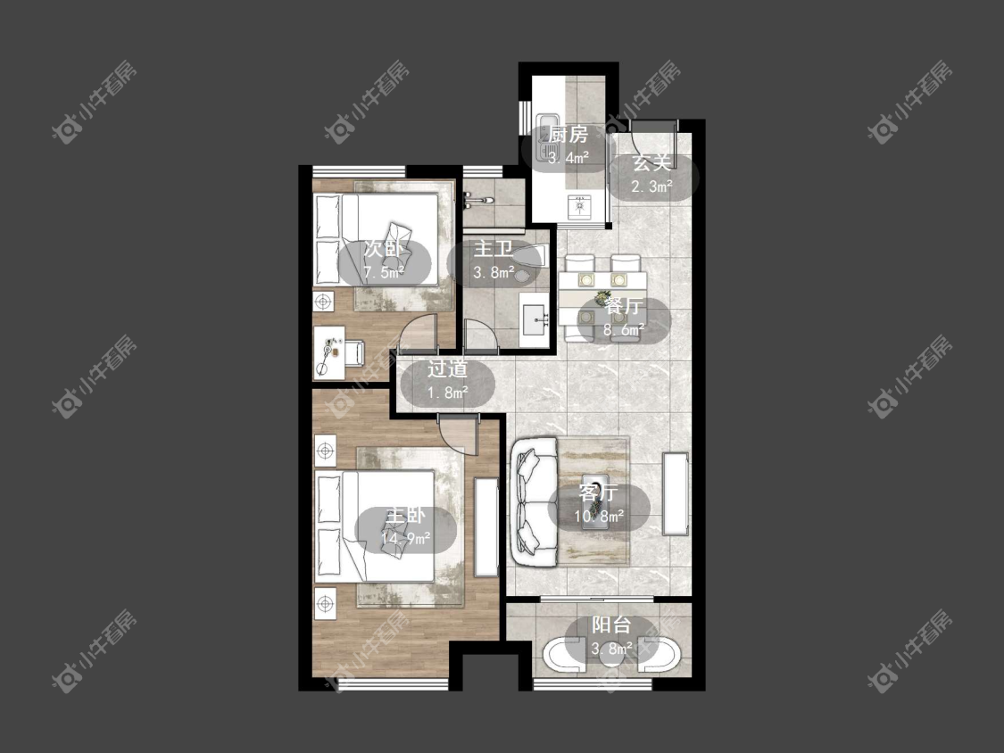 镇江翡翠林花园（天福花园）在售二手房源户型图_小牛看房