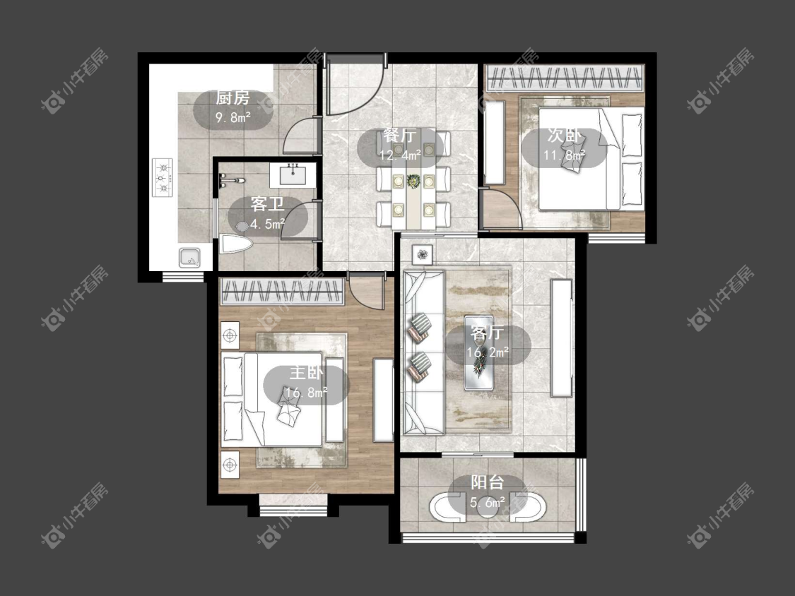 镇江嘉荟新城在售二手房源户型图_小牛看房