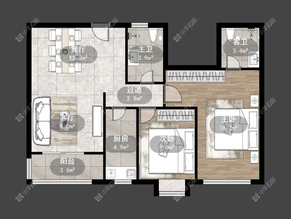 镇江金凤凰在售二手房源户型图_小牛看房