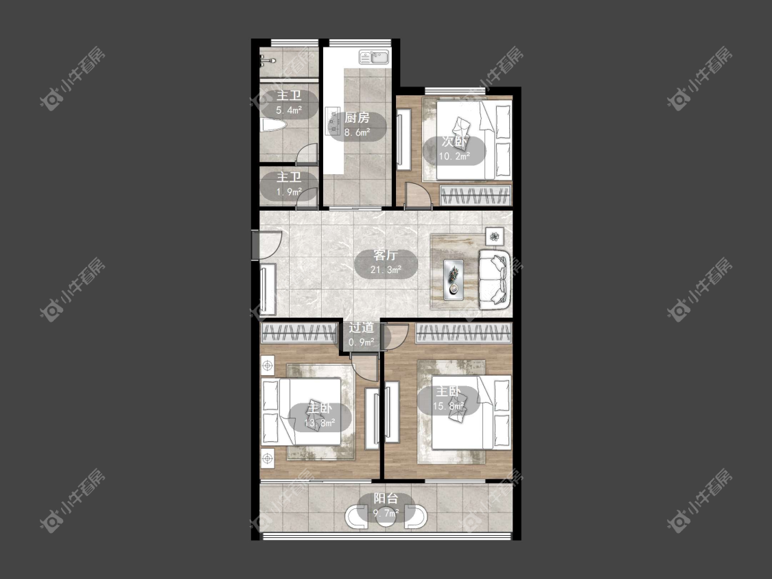 镇江香草新村在售二手房源户型图_小牛看房