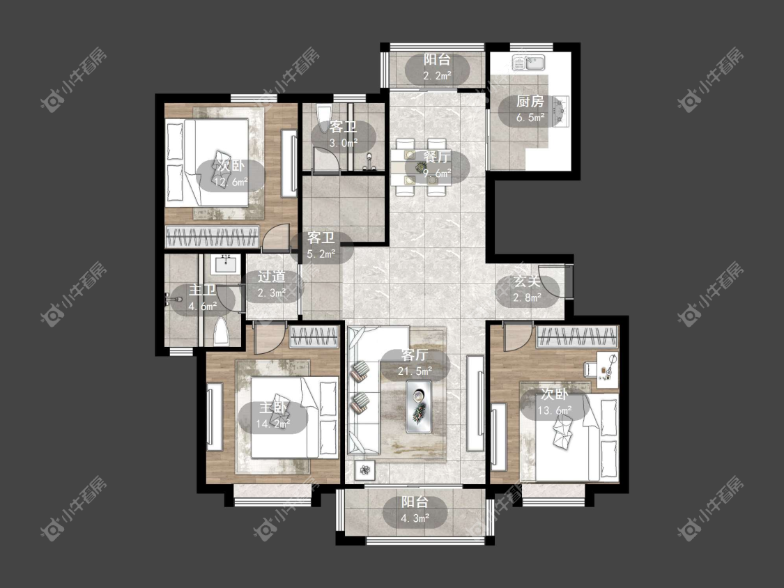 镇江澳都花城在售二手房源户型图_小牛看房