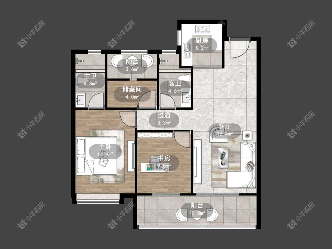 镇江金茂国际社区在售二手房源户型图_小牛看房