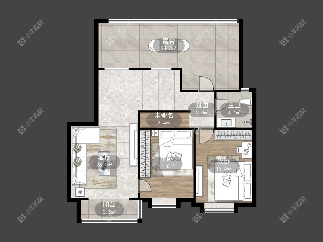 镇江锦尚名都在售二手房源户型图_小牛看房