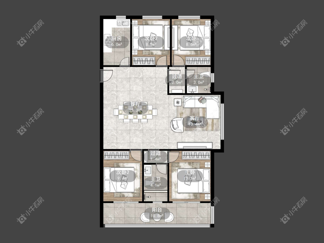 镇江吾悦华府金郡（丹阳）在售二手房源户型图_小牛看房