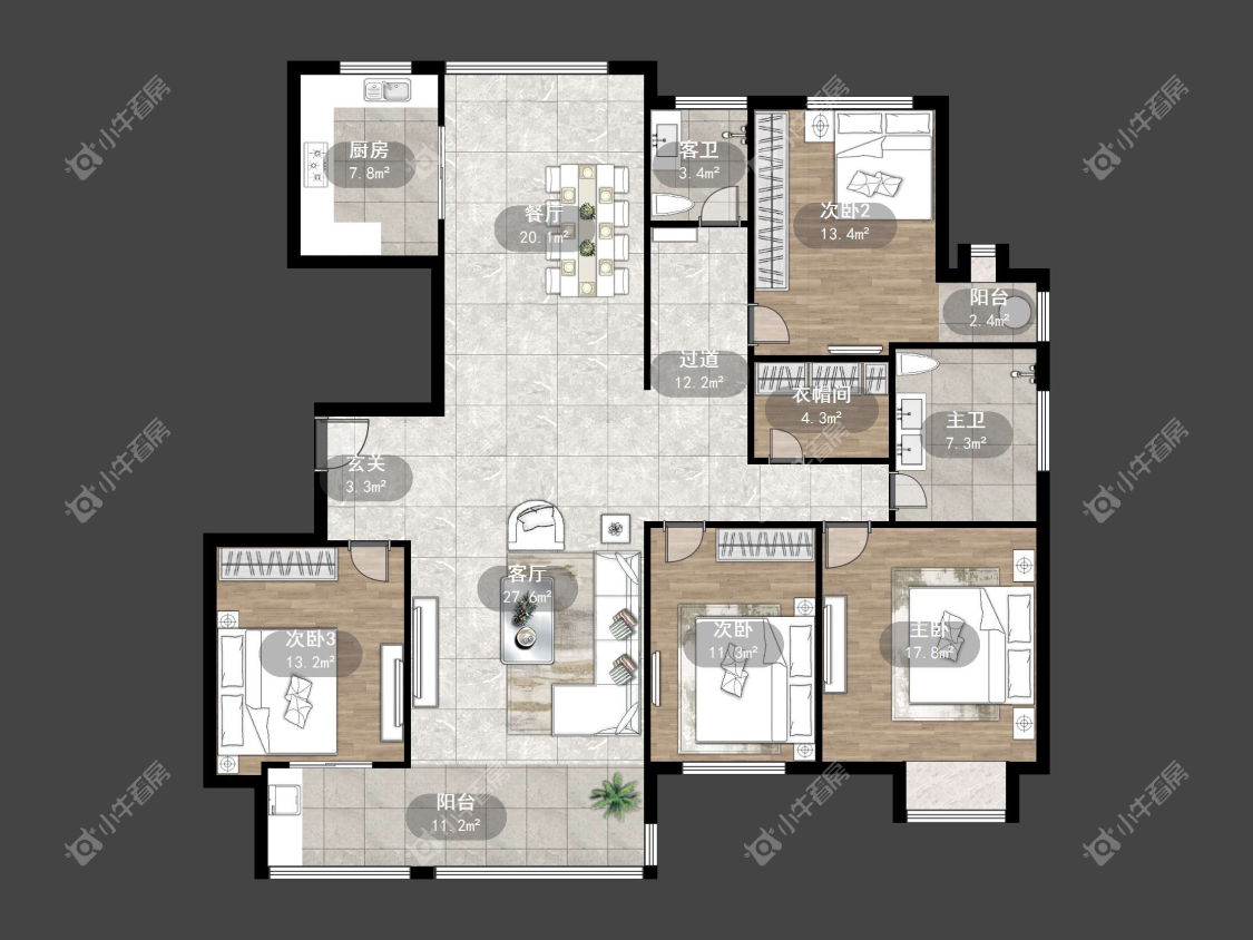镇江滨河凤凰城在售二手房源户型图_小牛看房