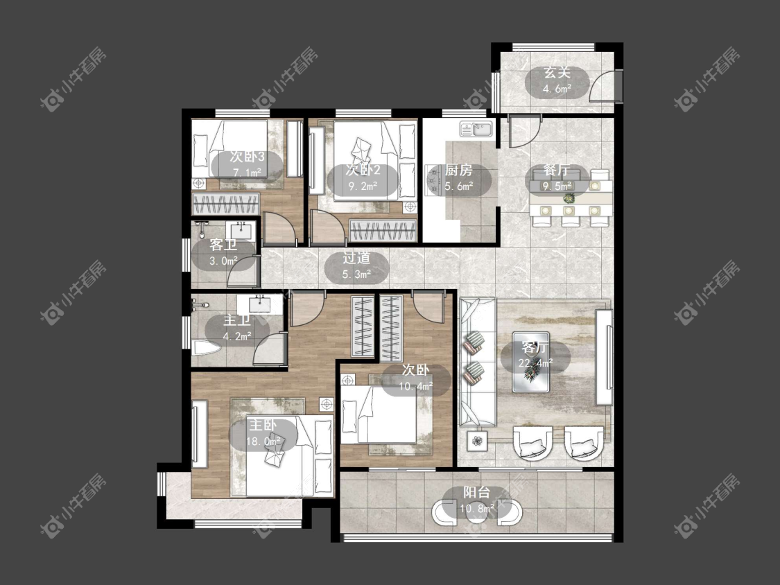 镇江中南熙悦城中南二期在售二手房源户型图_小牛看房