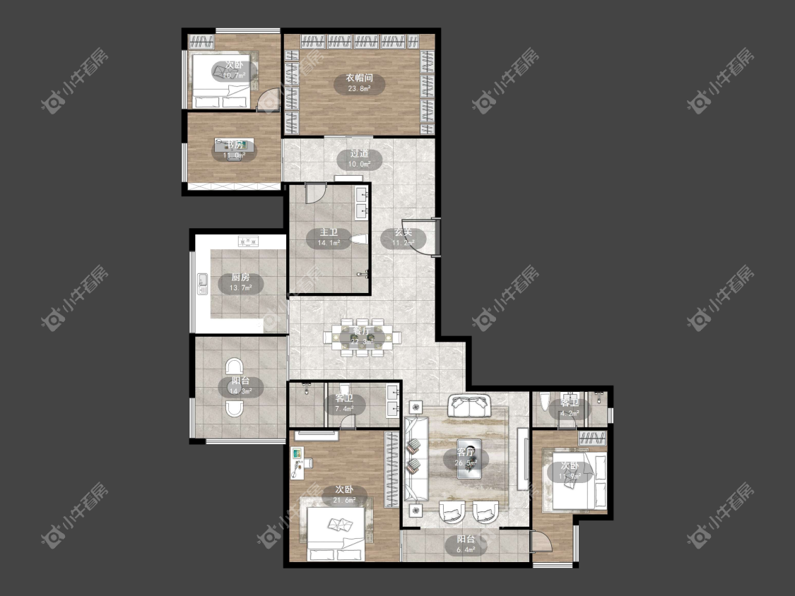 镇江金色家园在售二手房源户型图_小牛看房