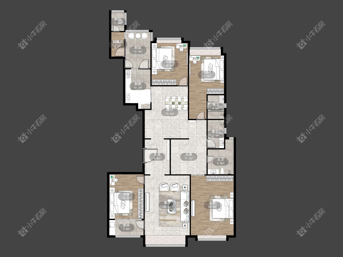 镇江恒大名都二三期在售二手房源户型图_小牛看房