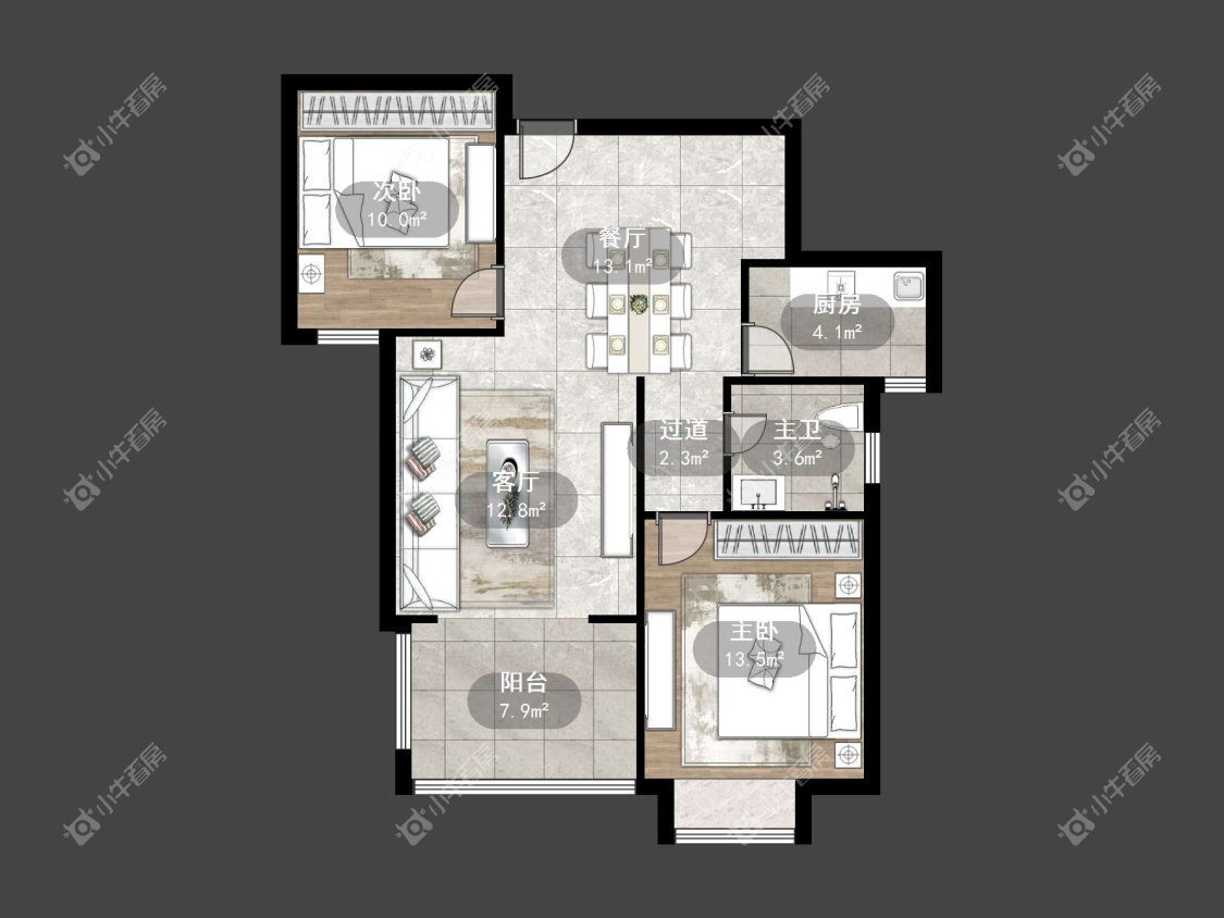 镇江信达香堤国际在售二手房源户型图_小牛看房