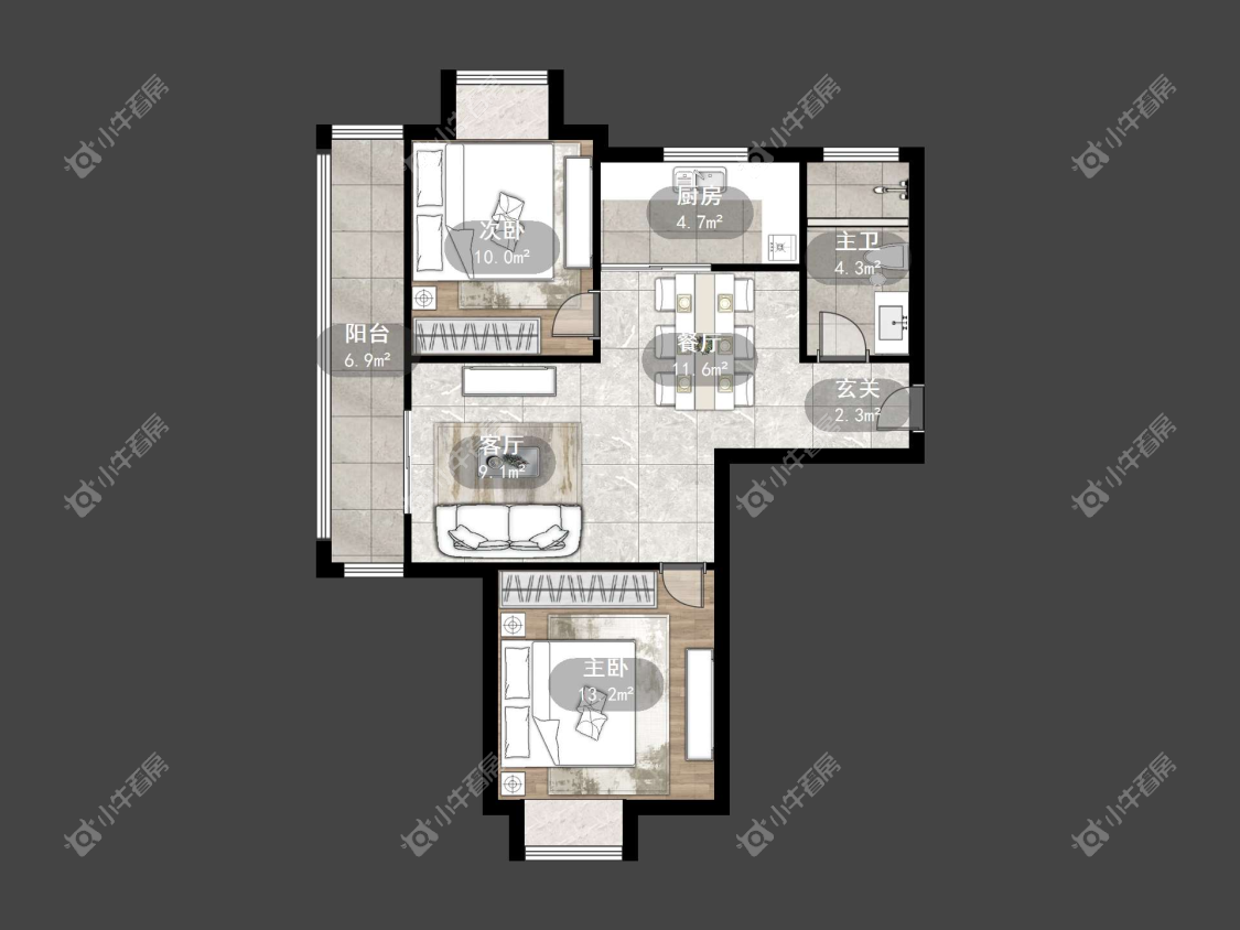 镇江众悦华城在售二手房源户型图_小牛看房