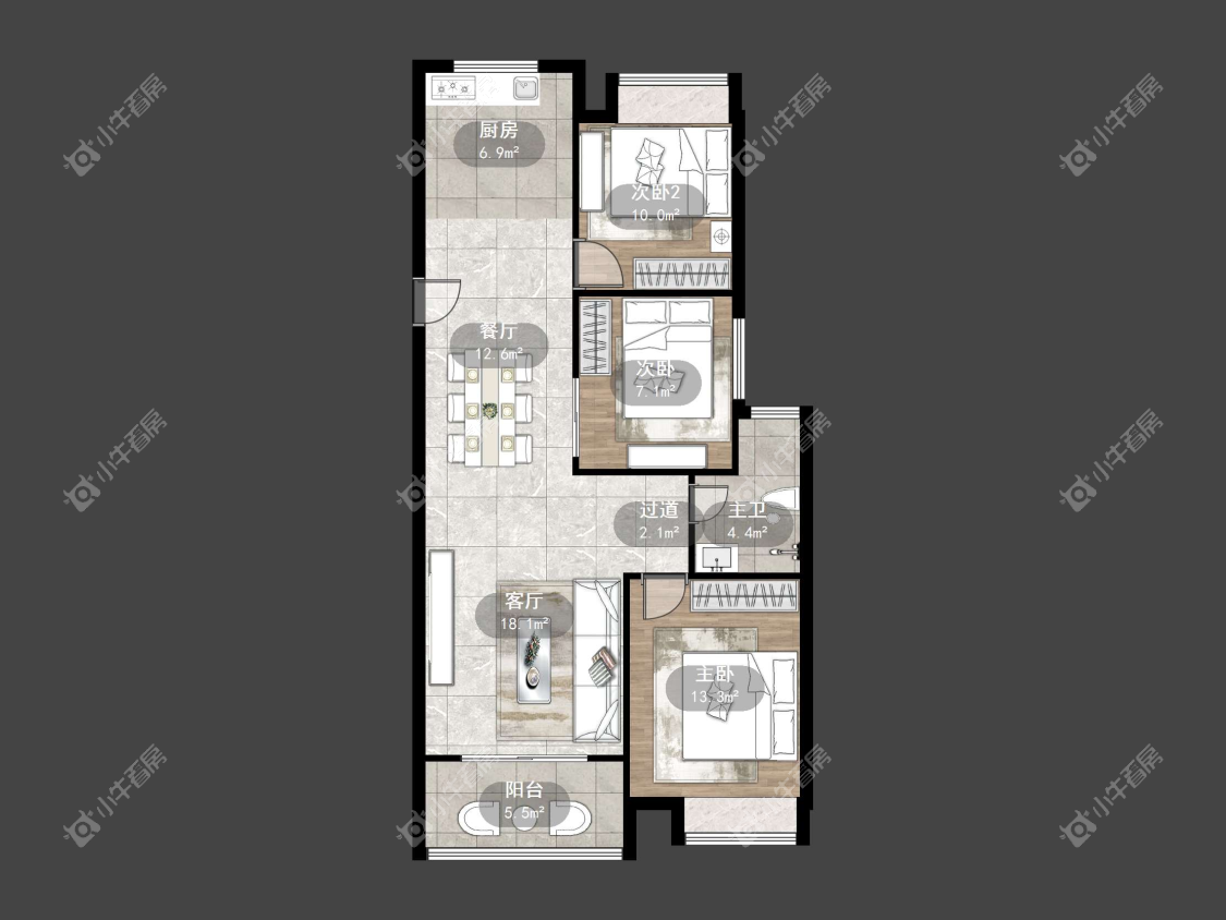 镇江华都幸福里在售二手房源户型图_小牛看房