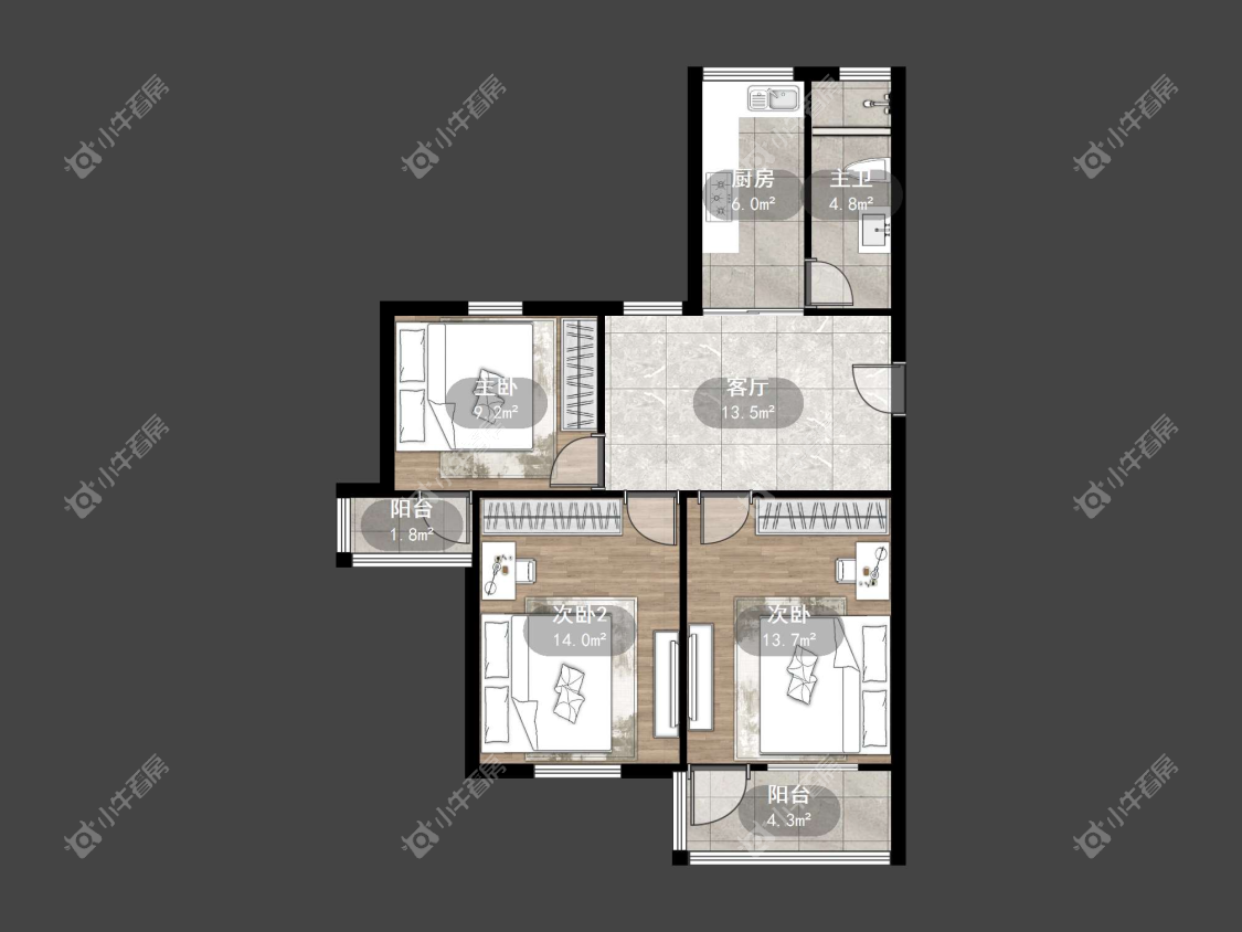 镇江凤美新村在售二手房源户型图_小牛看房