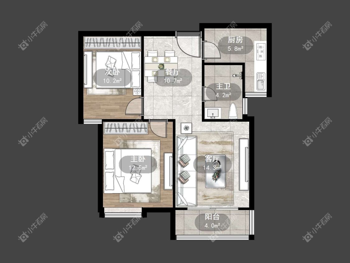 镇江众悦华城在售二手房源户型图_小牛看房