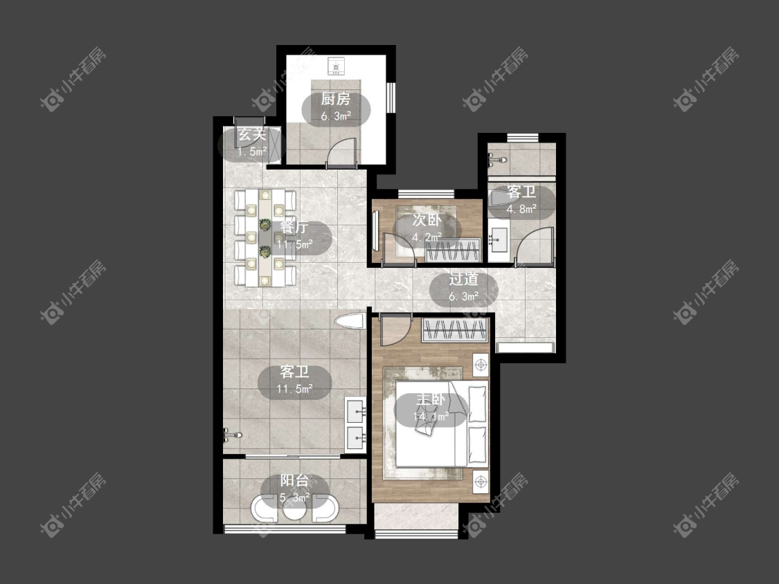 镇江吾悦华府金郡（丹阳）在售二手房源户型图_小牛看房