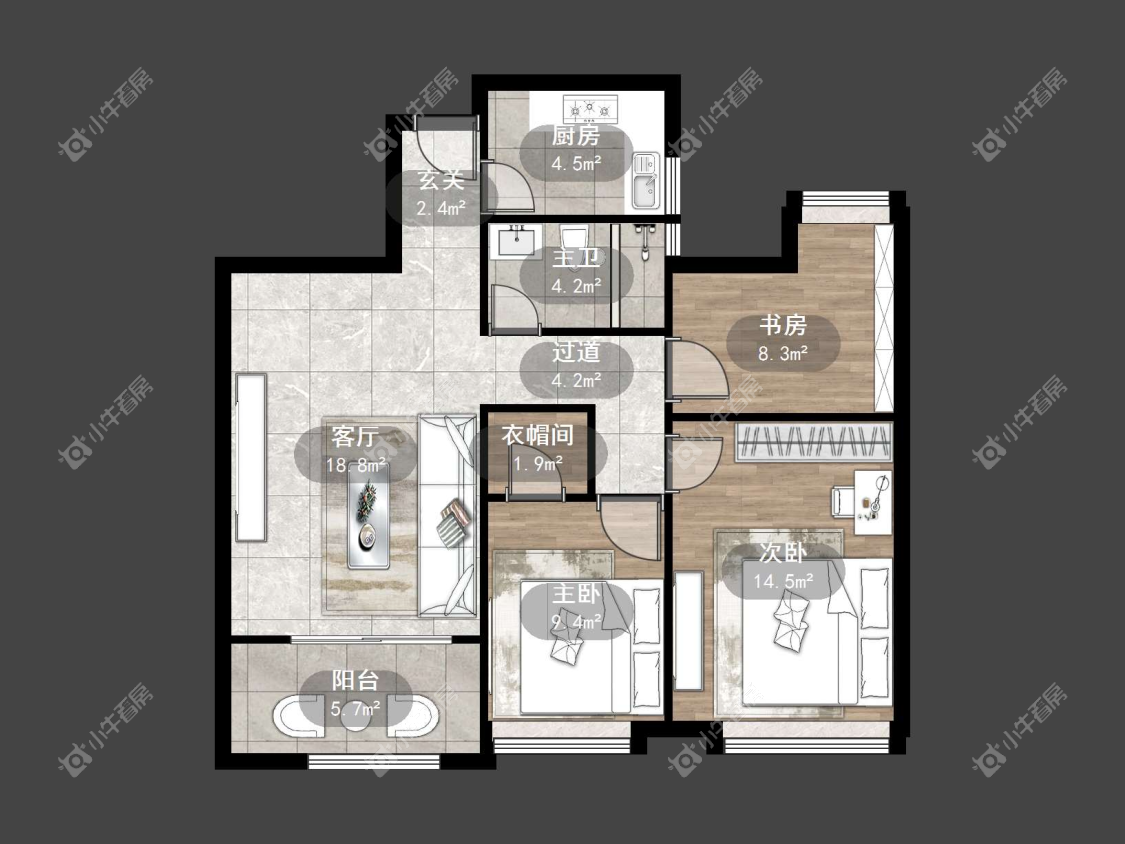 镇江上善雅苑在售二手房源户型图_小牛看房