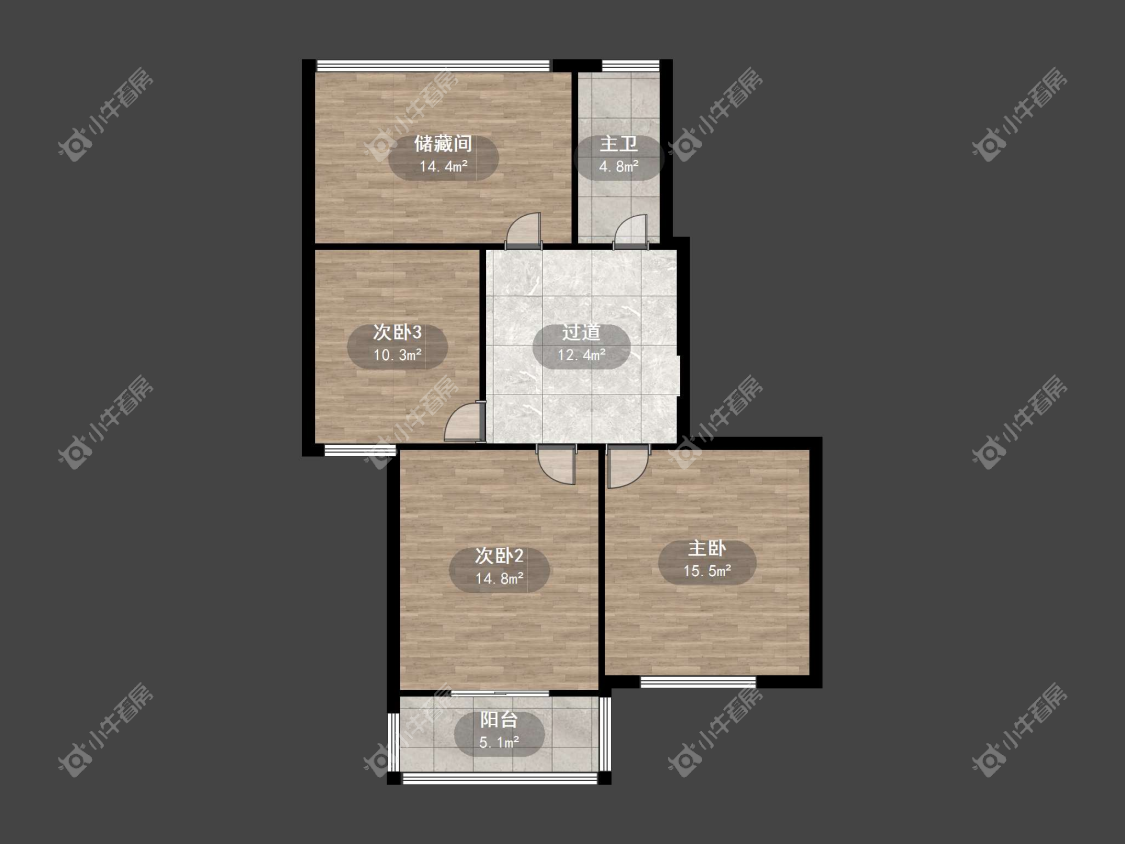 镇江中山商城在售二手房源户型图_小牛看房