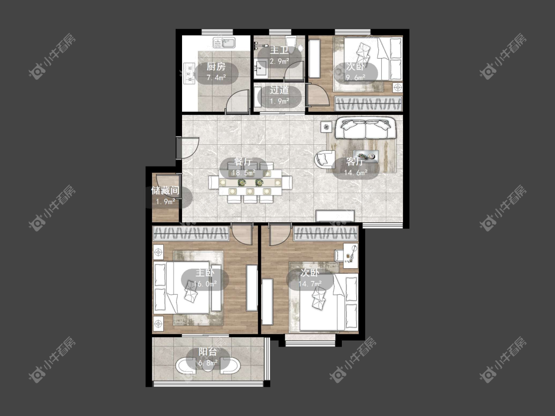 镇江华云公寓在售二手房源户型图_小牛看房