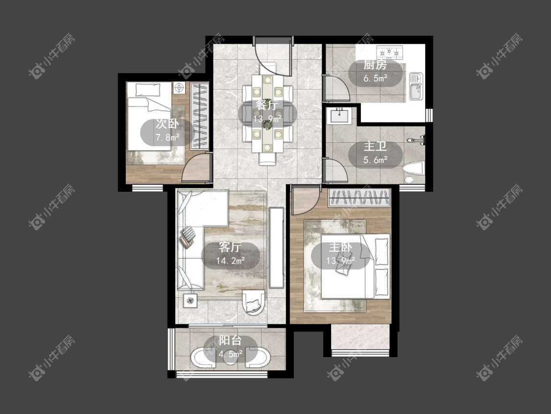 镇江众悦华城在售二手房源户型图_小牛看房