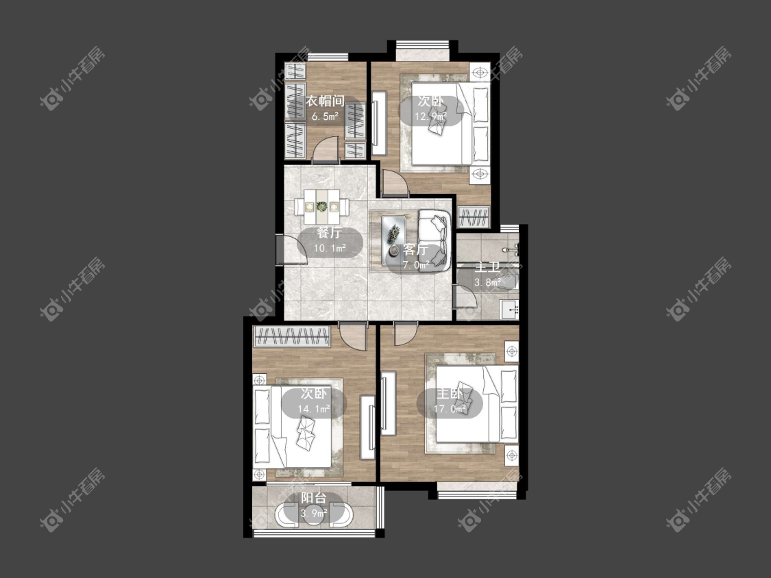 镇江芳草苑在售二手房源户型图_小牛看房