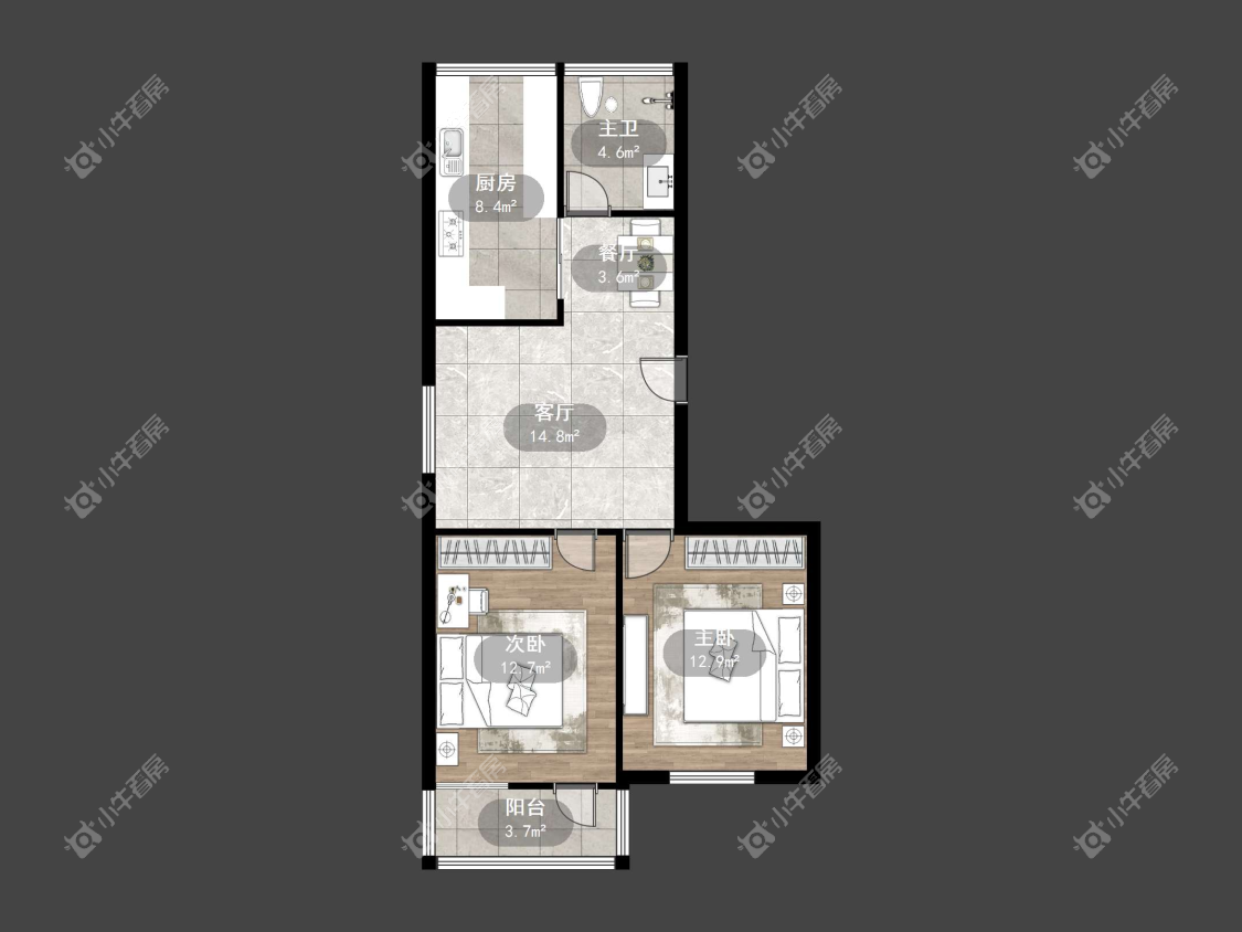 镇江华南新村在售二手房源户型图_小牛看房