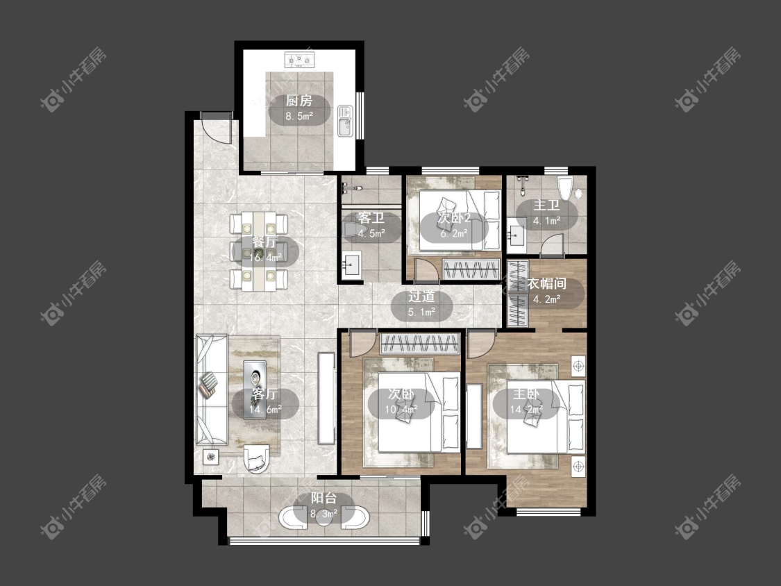 镇江万善上院在售二手房源户型图_小牛看房