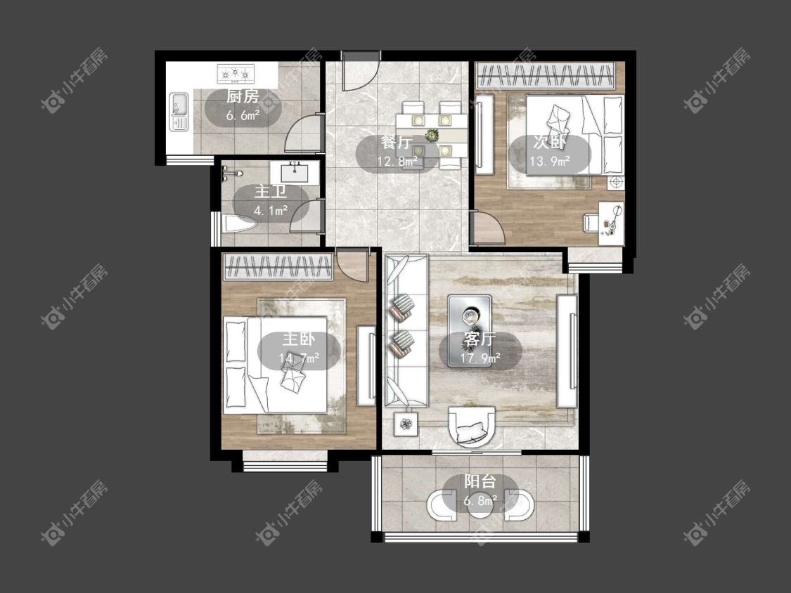 镇江华都锦城在售二手房源户型图_小牛看房