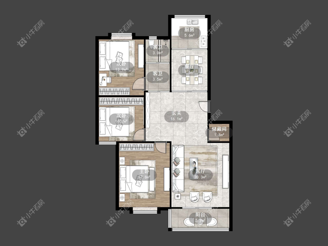 镇江西环路（丹阳）在售二手房源户型图_小牛看房