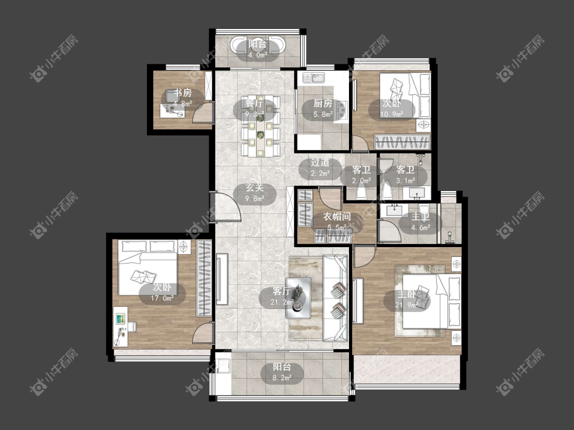 镇江碧桂园樾府在售二手房源户型图_小牛看房