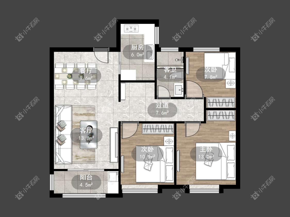 镇江爱家尚城在售二手房源户型图_小牛看房