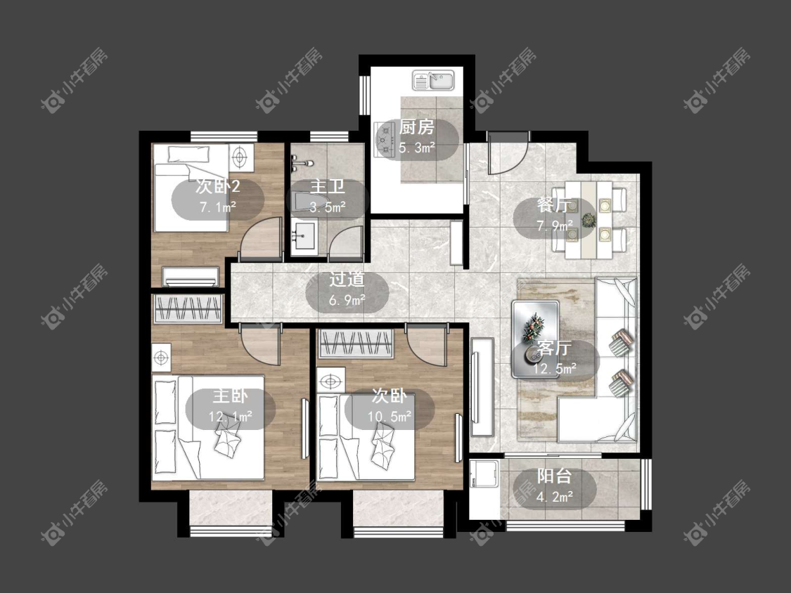 镇江爱家尚城在售二手房源户型图_小牛看房