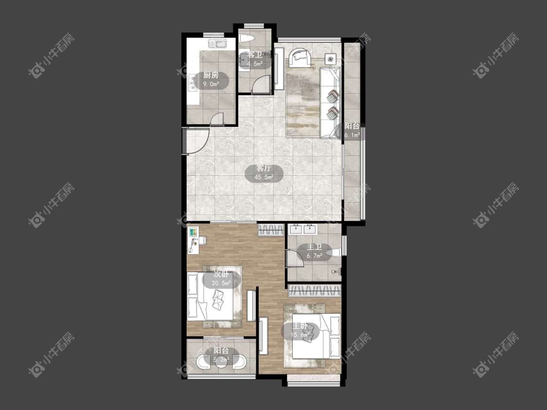 镇江翡翠林花园（天福花园）在售二手房源户型图_小牛看房