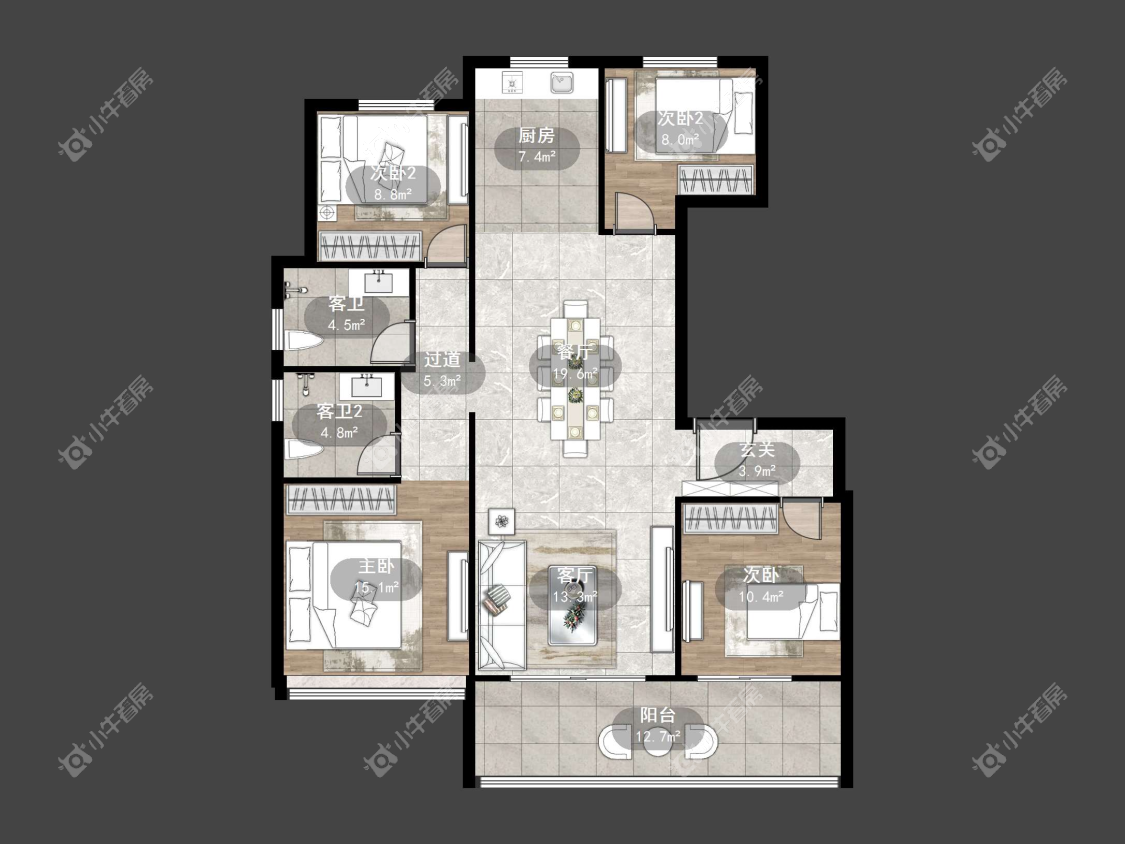 镇江贤桥公馆在售二手房源户型图_小牛看房