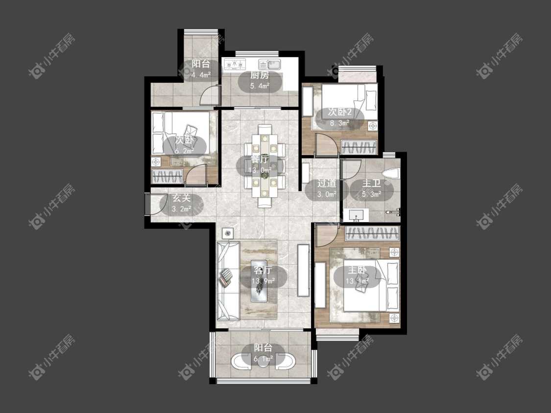镇江碧桂园在售二手房源户型图_小牛看房